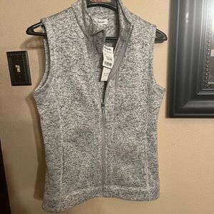 NWT XS Calvin Klein Heather Gray Zip Vest